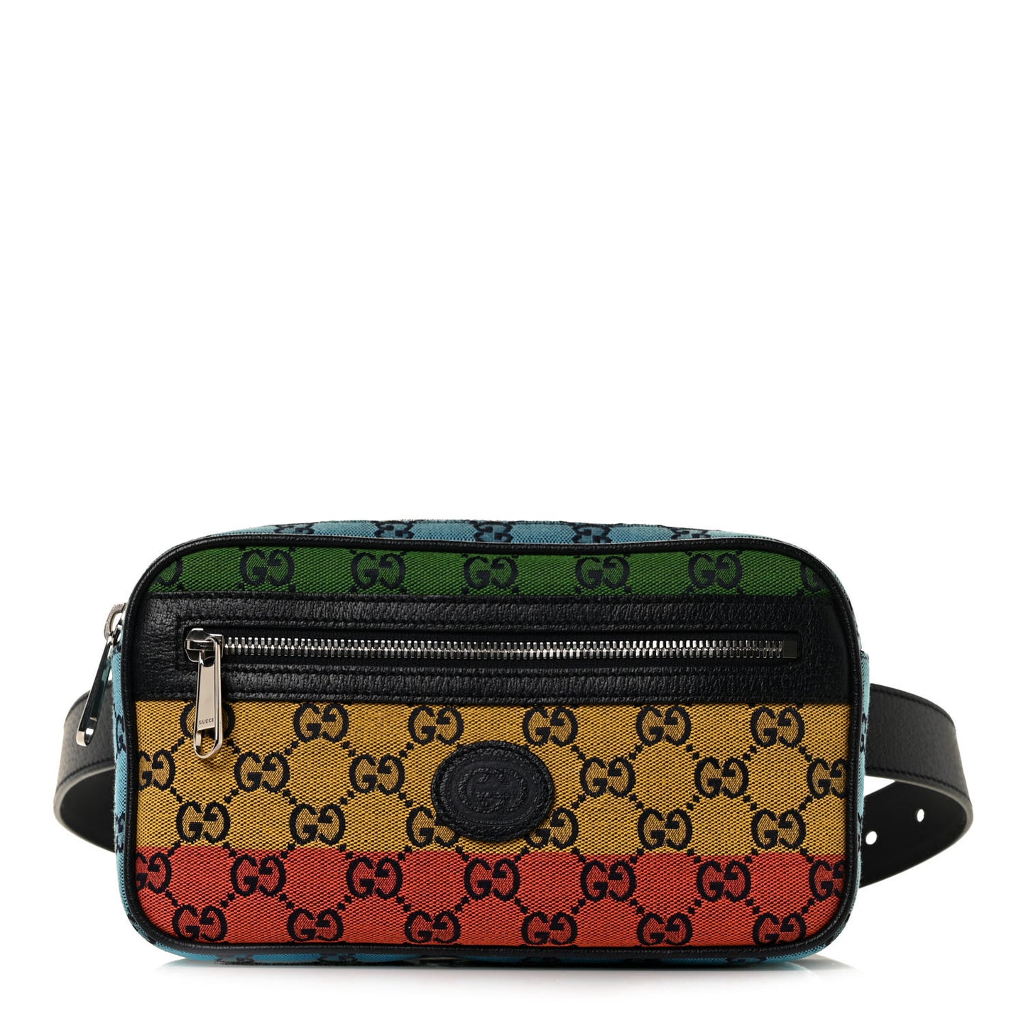 Monogram Multicolor Retro Interlocking G Belt Bag Blue Rainbow Light Blue