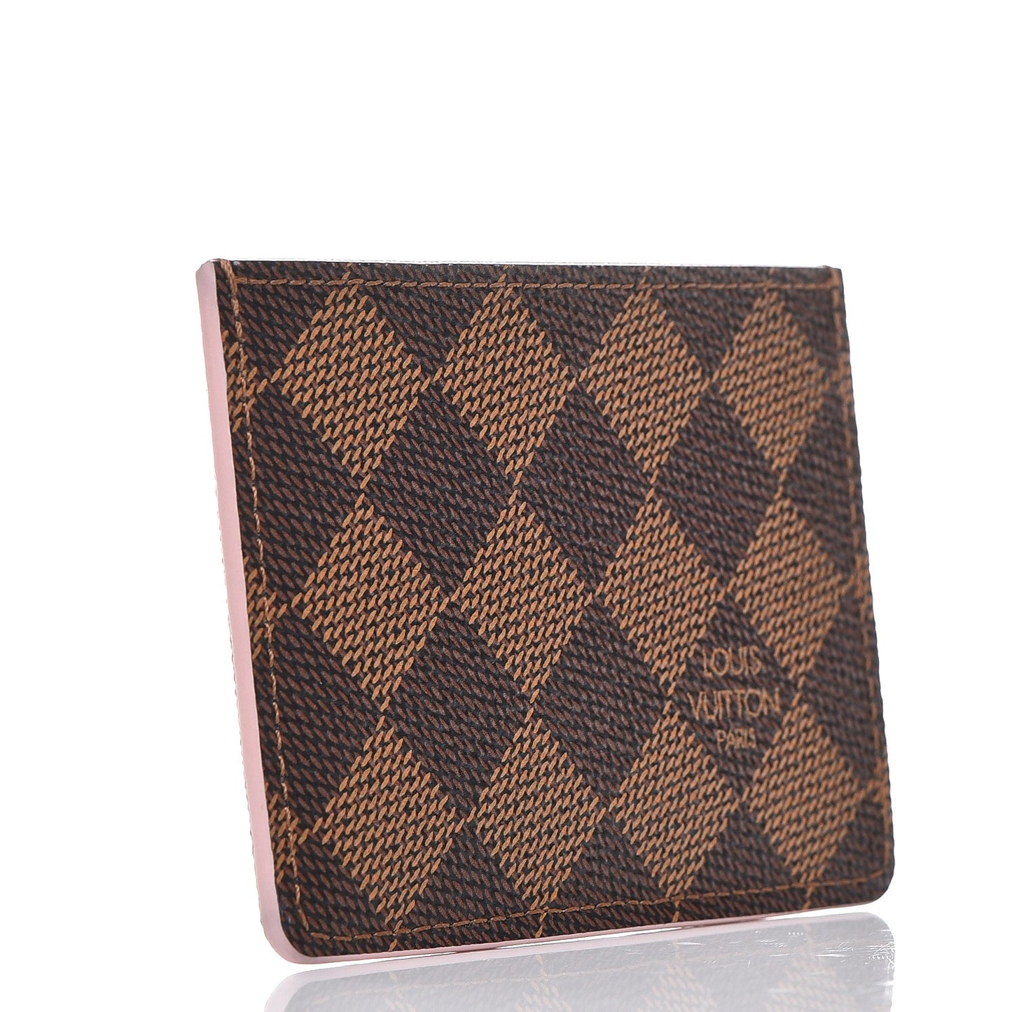 Damier Ebene Caissa Card Holder Rose Ballerine