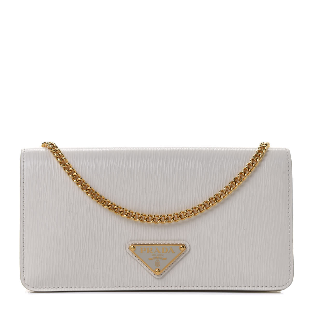 Prada Vitello Move Triangle Logo Miniborse White 1 of 4