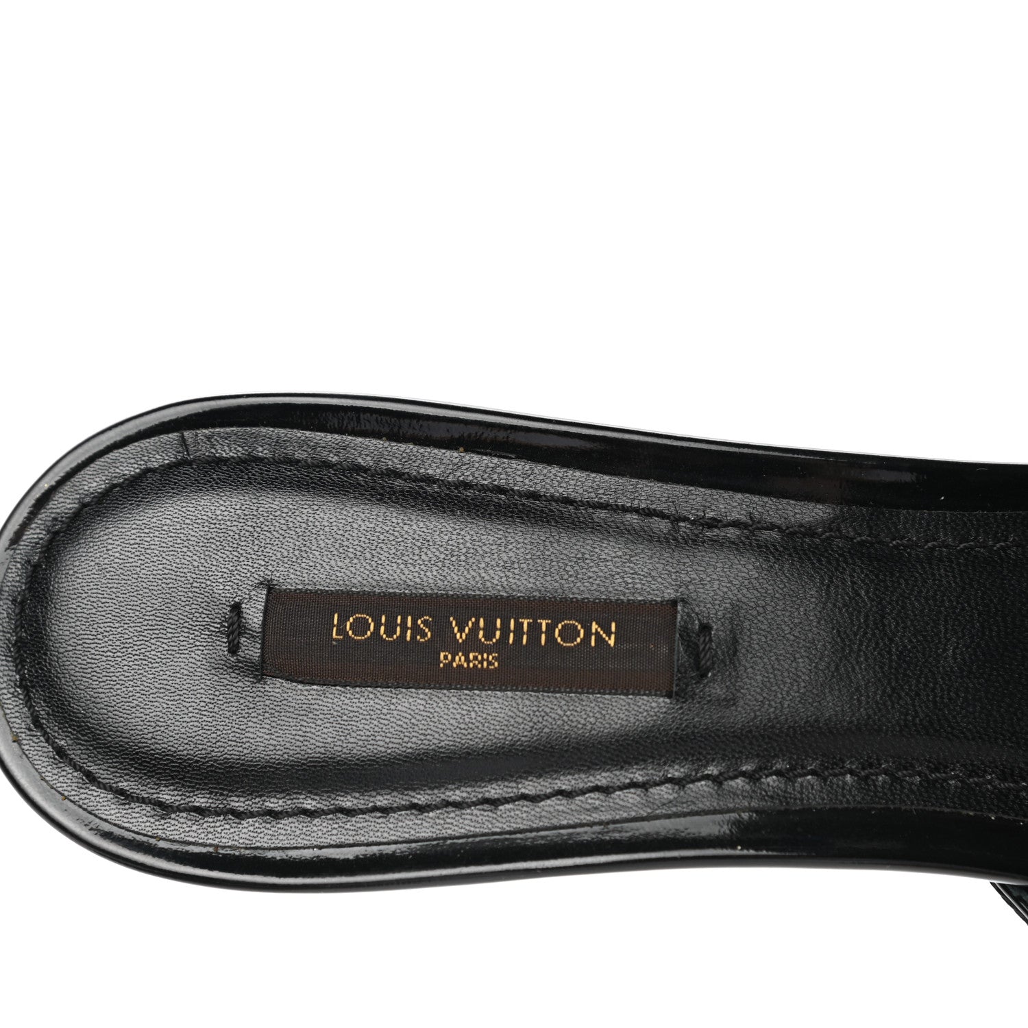 Louis Vuitton Patent Jacquard Open Toe Mule 40 Black 8 of 11