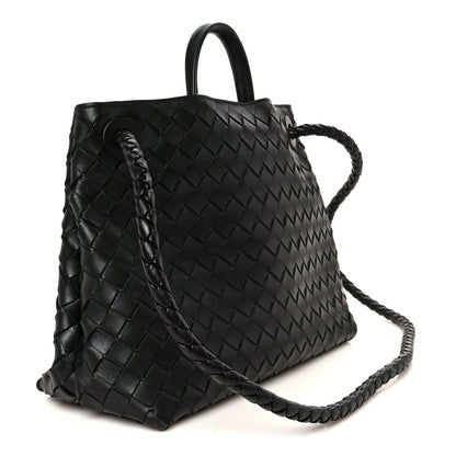 Bottega Veneta Nappa Intrecciato Medium Andiamo Shoulder Bag Black 2 of 9