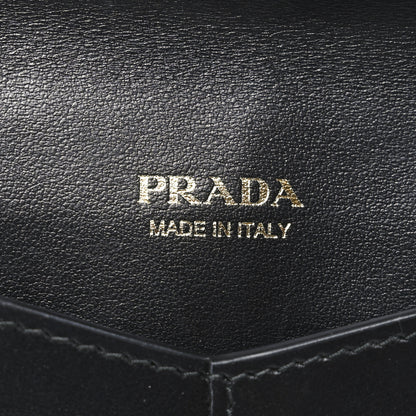 Prada Saffiano City Calfskin Envelope Wallet Black 6 of 7
