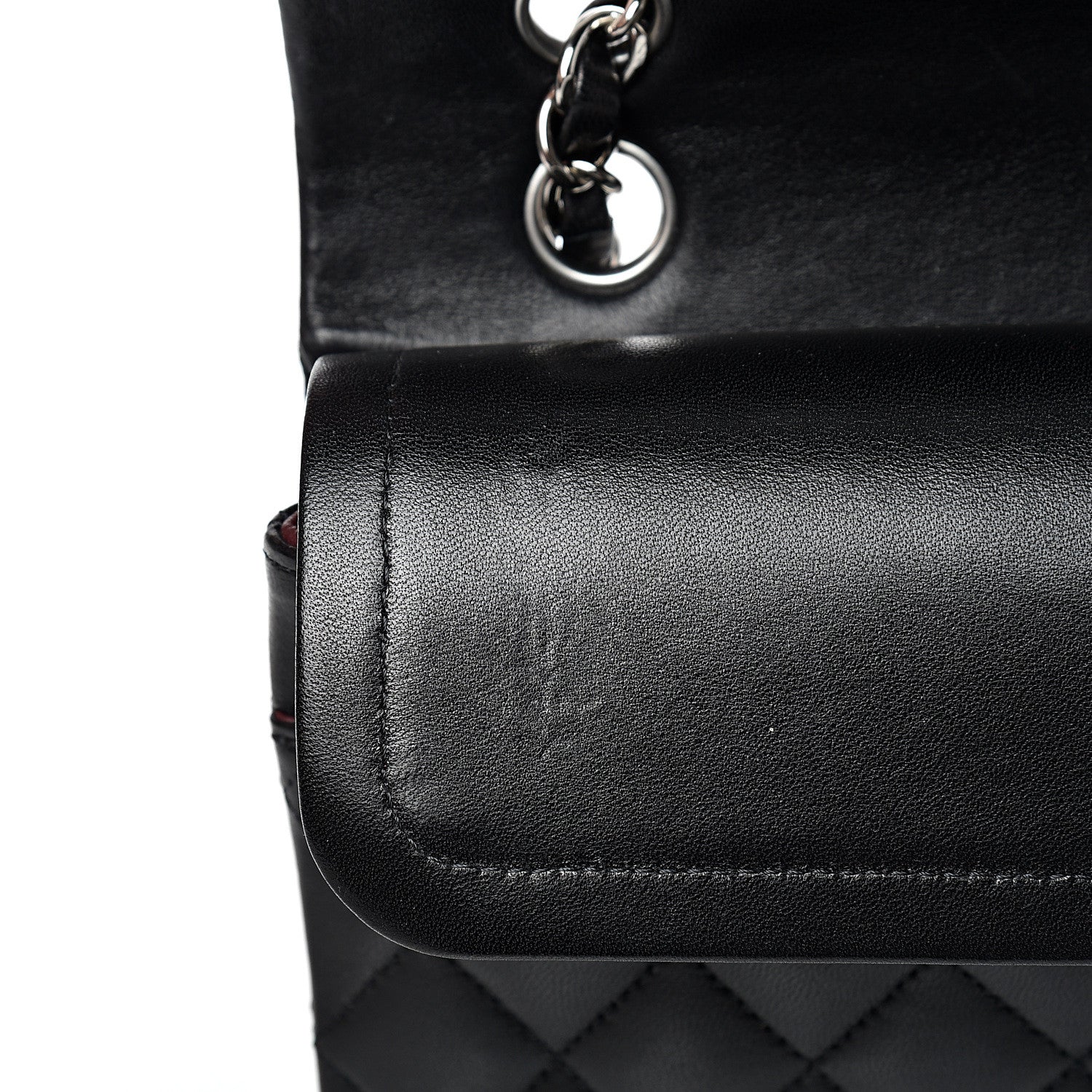 Chanel Lambskin Quilted Medium Double Flap Black 11 of 13