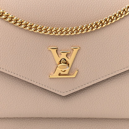 Louis Vuitton Soft Calfskin My Lockme Chain Pochette Greige 7 of 9