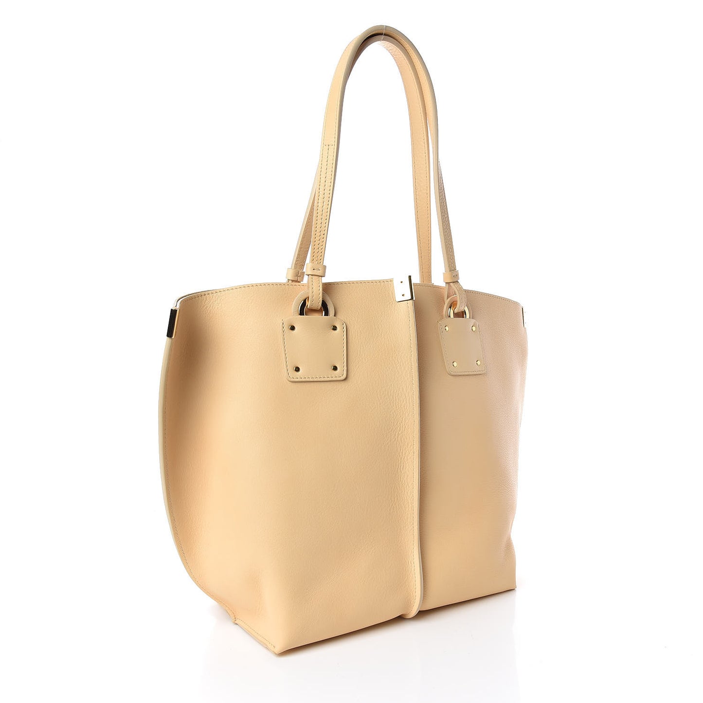 Smooth Calfskin Medium Vick Tote Blondie Beige