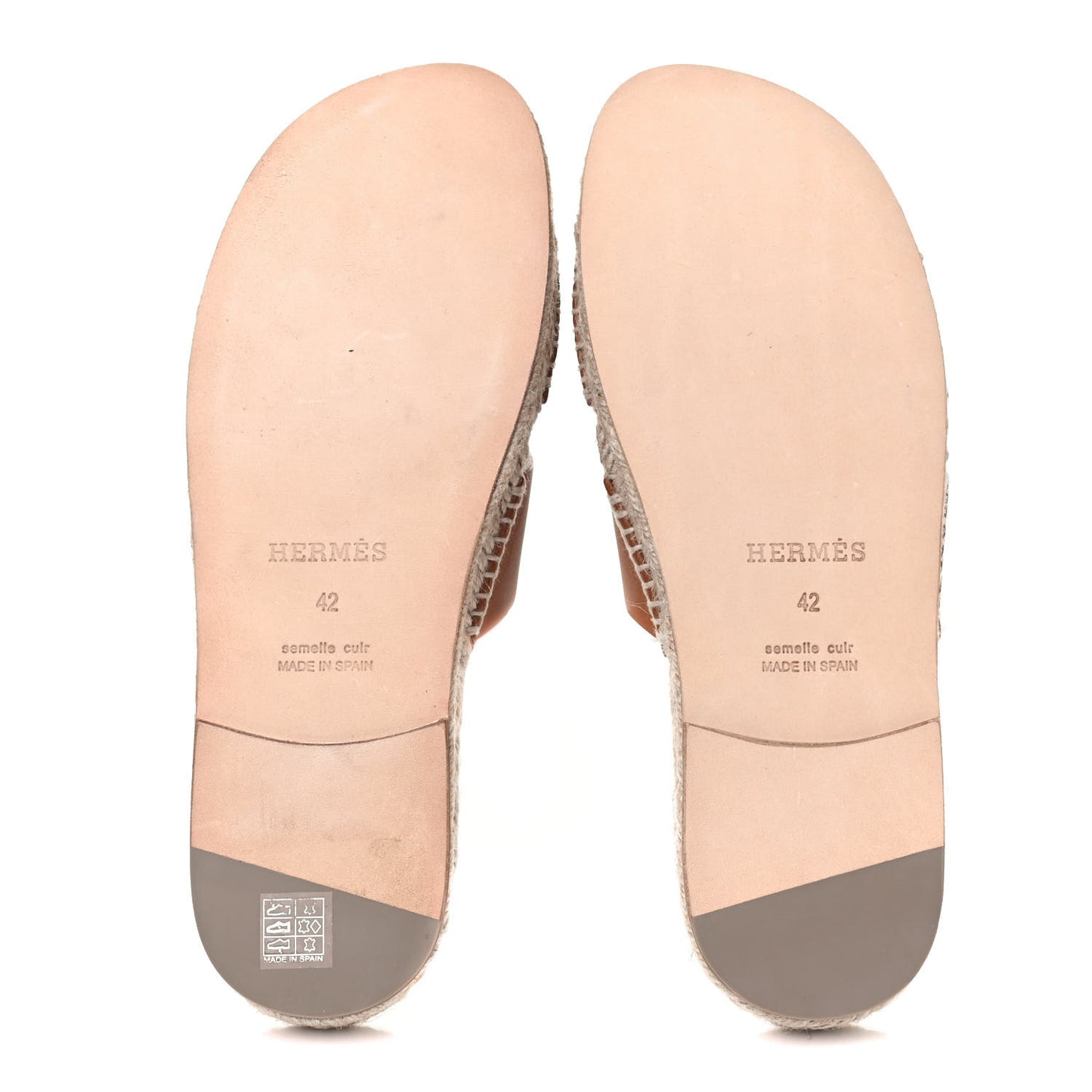 Calfskin Mens Antigua Espadrille Sandals 42 Naturel Safari