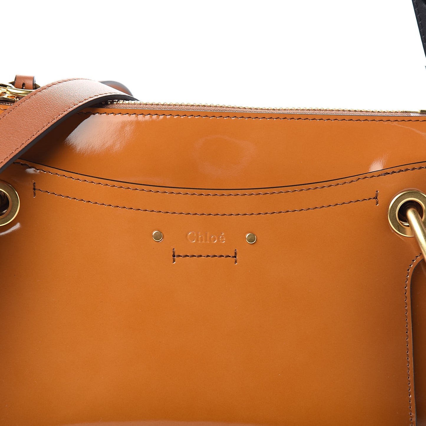 Patent Small Roy Bag Caramel