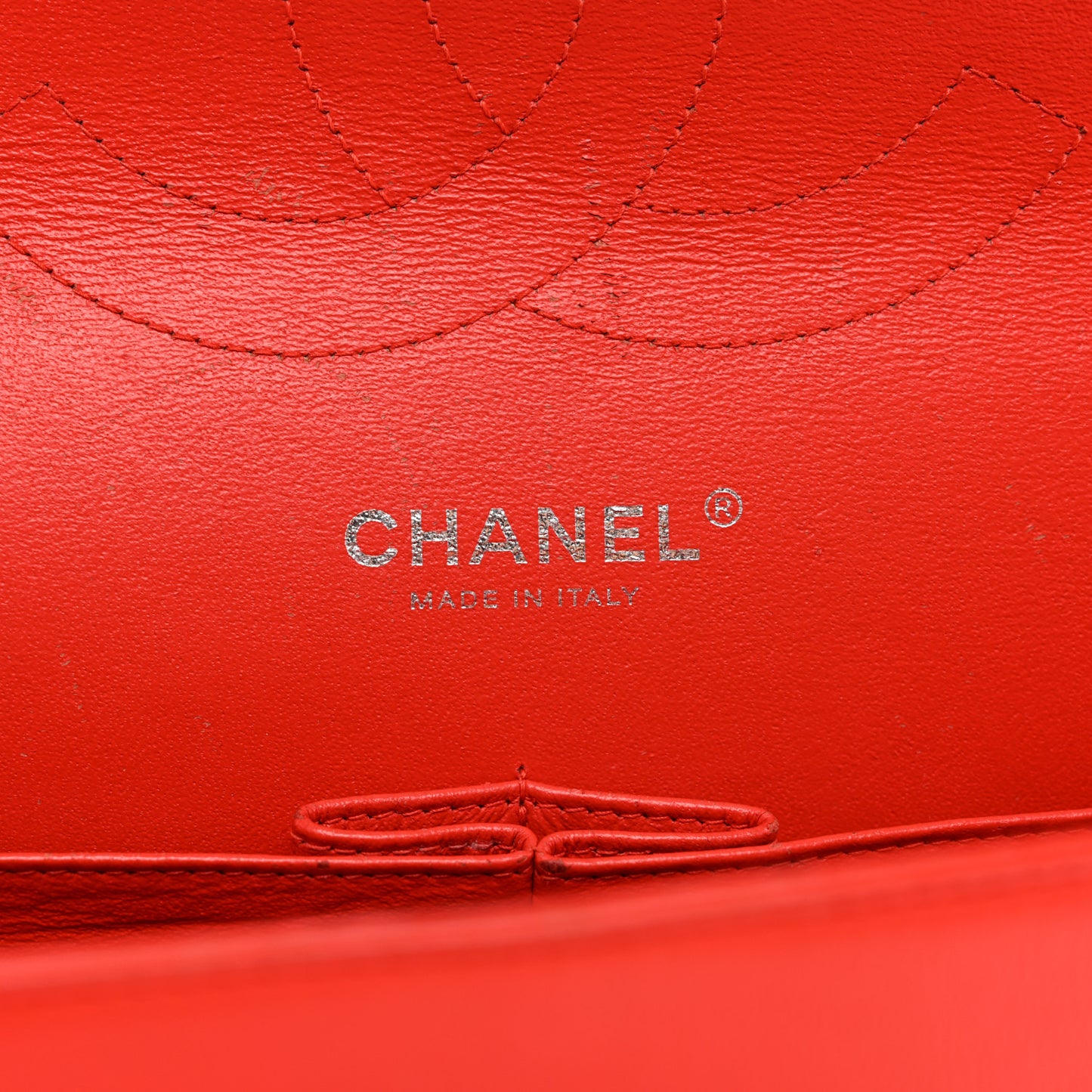 Patent Quilted Jumbo Double Flap Red