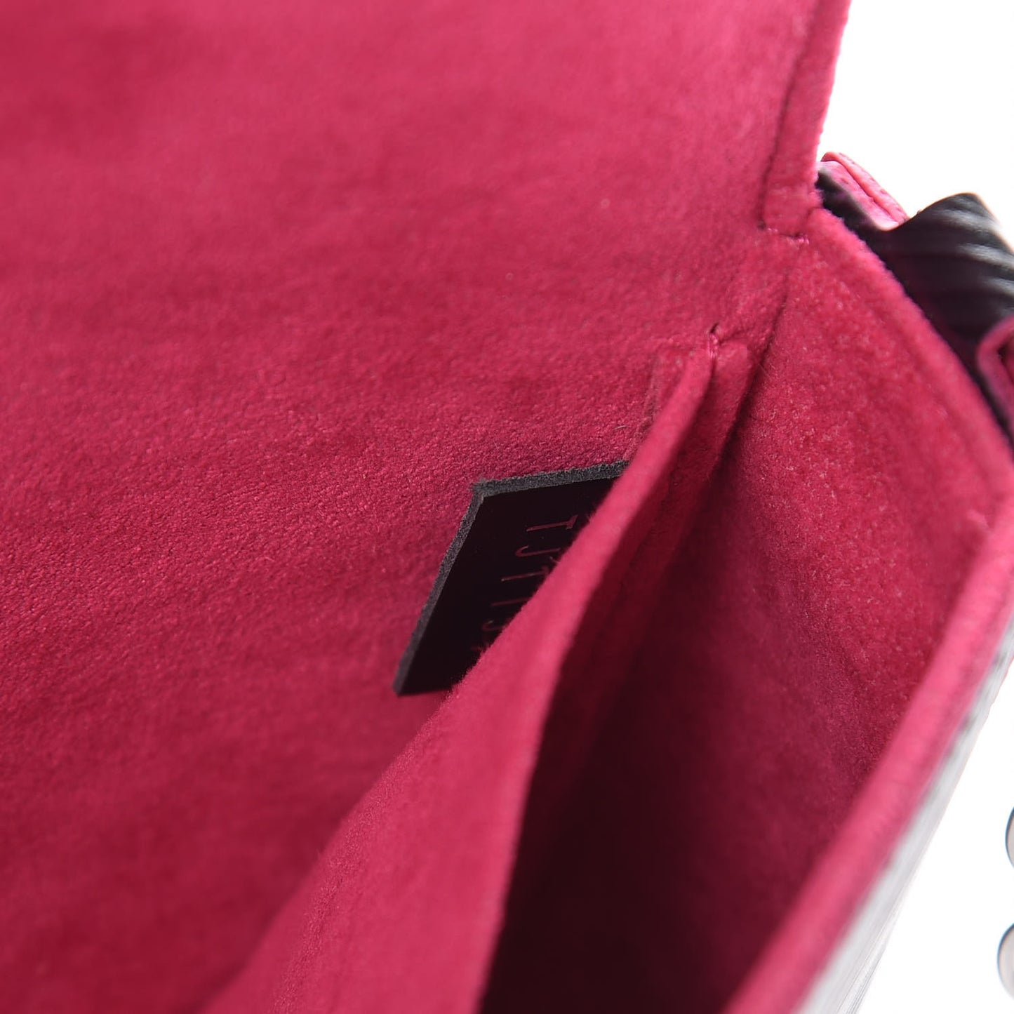 Epi Pochette Felicie Black Hot Pink