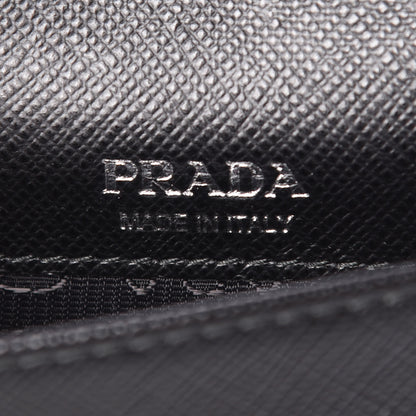 Prada Saffiano Racing Logo Patch Mini Bag Black 6 of 7