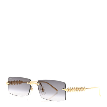 Cartier Clash De Cartier Rectangular Sunglasses CT0604S Smoke Gold 1 of 8
