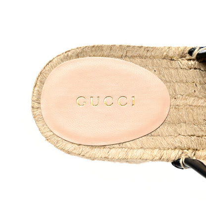 Gucci Monogram Multicolor Criss Cross Espadrille Sandals 38 Light Blue 8 of 12