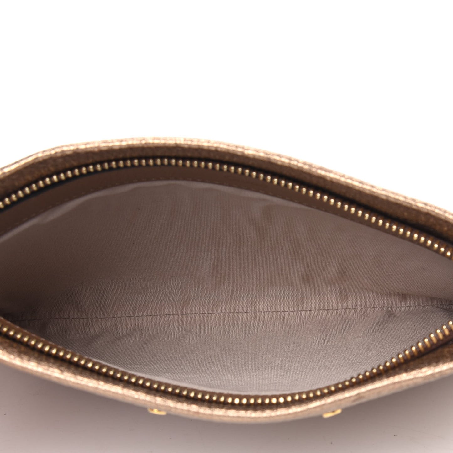Metallic Calfskin Mini Roy Chain Pouch Gold