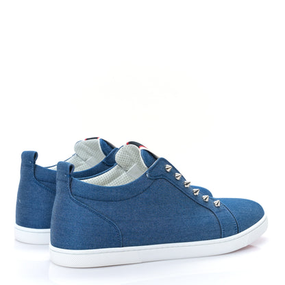 Christian Louboutin Denim Mens Fique A Vontade Sneakers 43 Light Blue 4 of 9