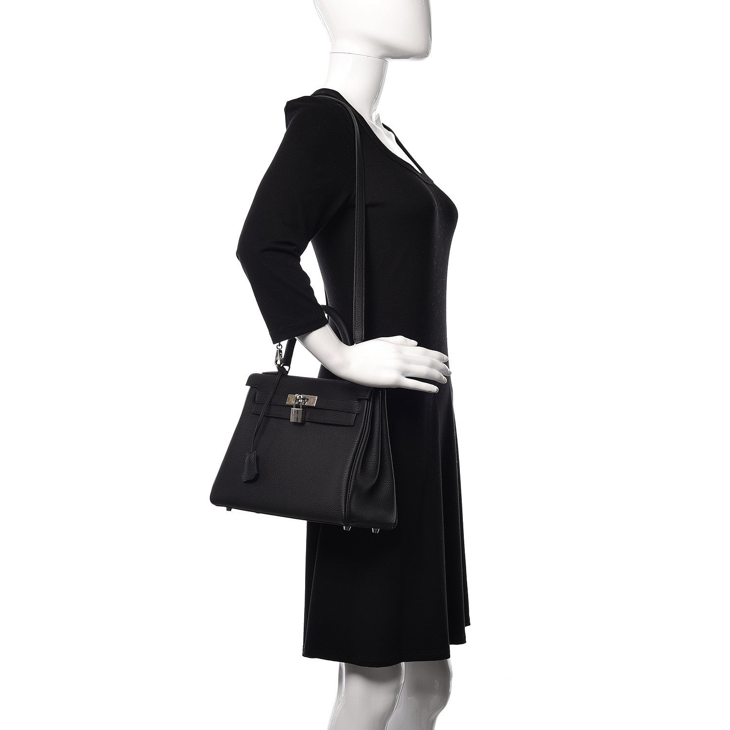 Hermes Togo Kelly Retourne 28 Black 2 of 12