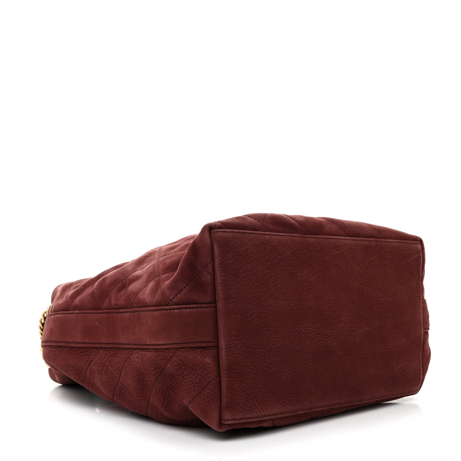 Chanel Suede Calfskin Small On My Shoulder Drawstring Bag Burgundy 4 of 10