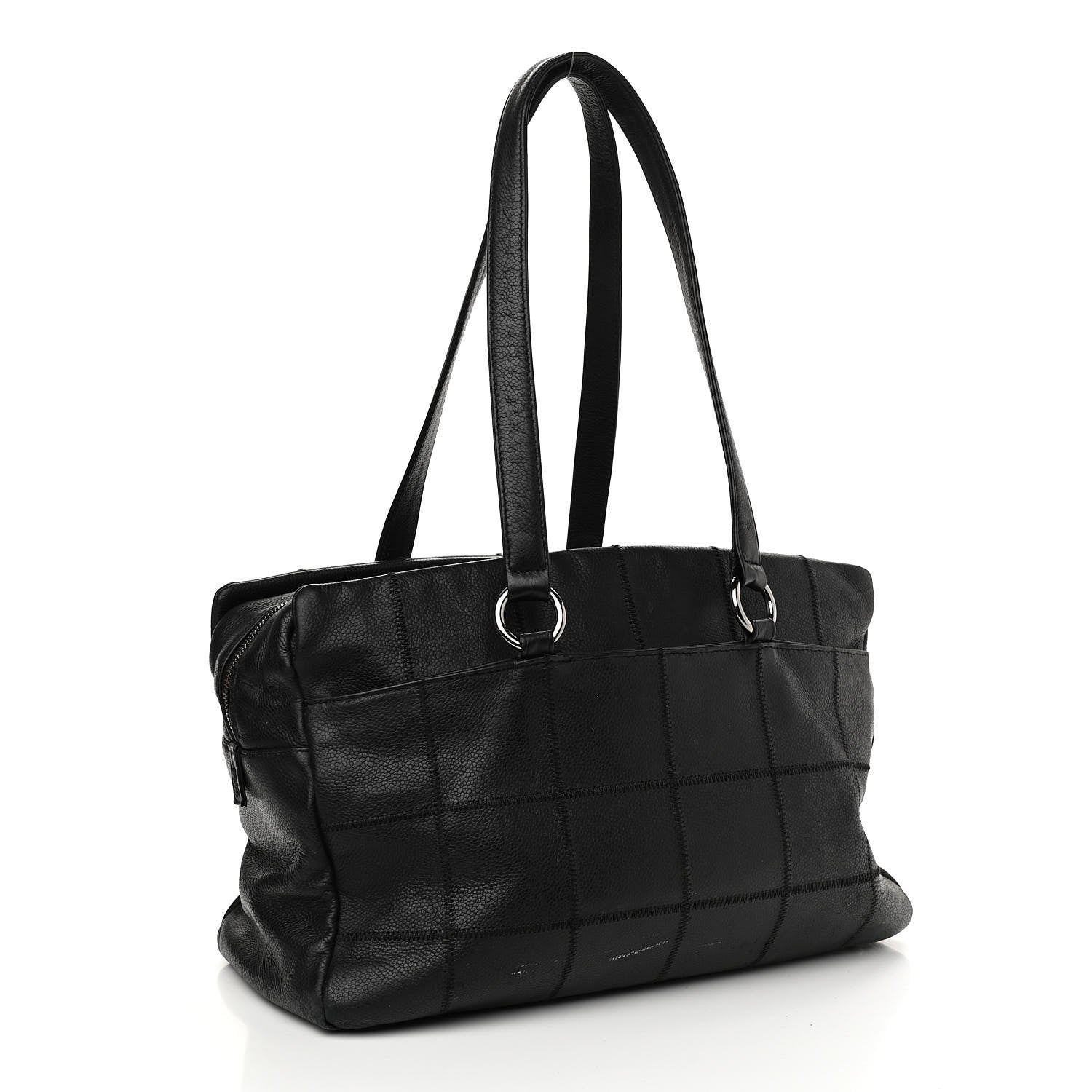 Chanel Caviar Square Stitched Large Tote Black 2 of 15