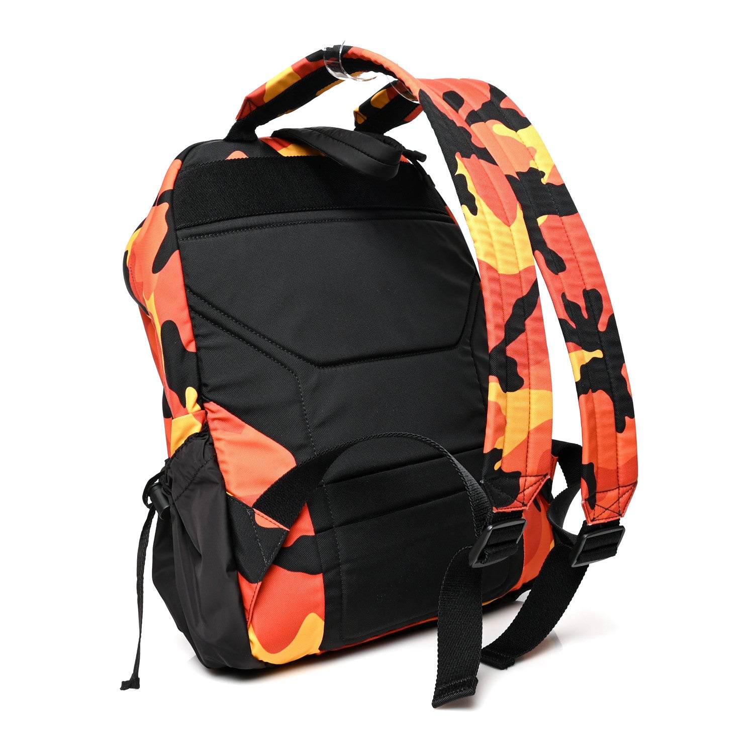 Valentino Garavani Nylon Camouflage Print Backpack Orange Yellow Black 3 of 10