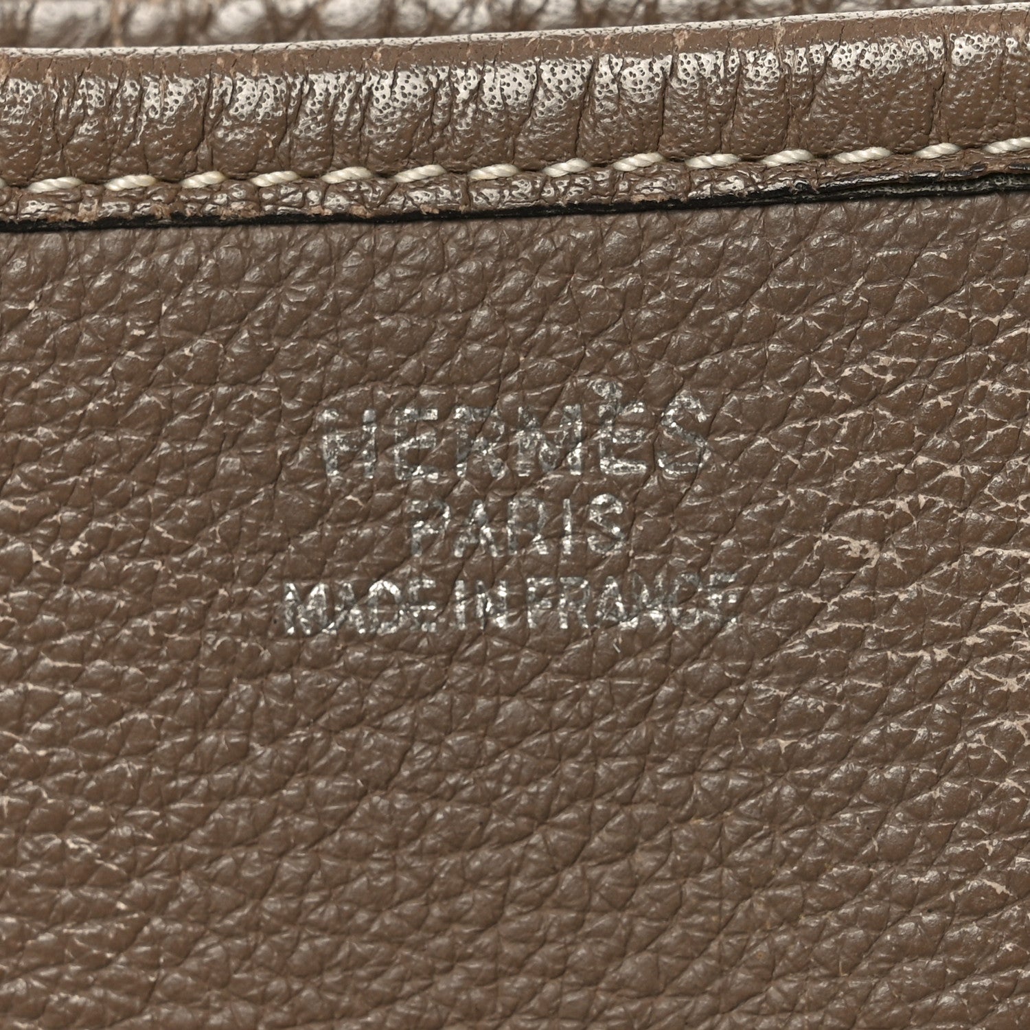 Hermes Taurillon Clemence Evelyne II GM Etoupe 6 of 10