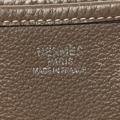 Hermes Taurillon Clemence Evelyne II GM Etoupe 6 of 10