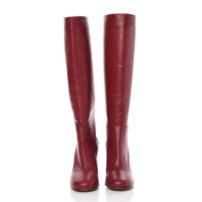 Valentino Garavani Vitello Lovestud Knee High 85mm Boots 36.5 Rosso Valentino 2 of 12