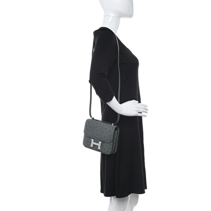 Hermes Ostrich Constance 18 Graphite 2 of 11