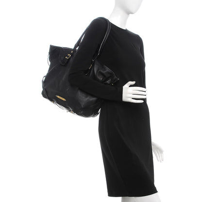 Burberry Lambskin Medium East West Tote Black 2 of 13