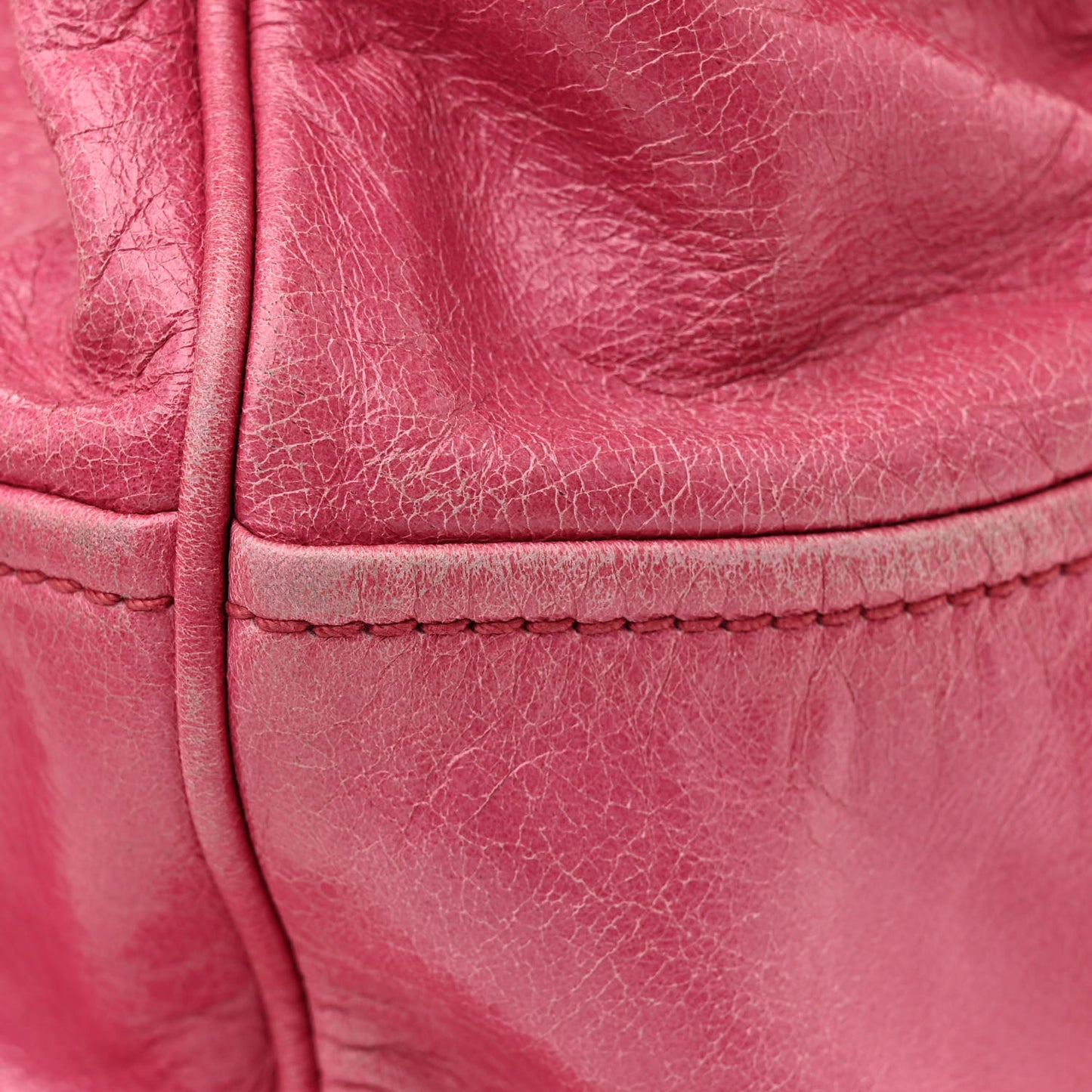 Vitello Shine Shopping Satchel Peonia