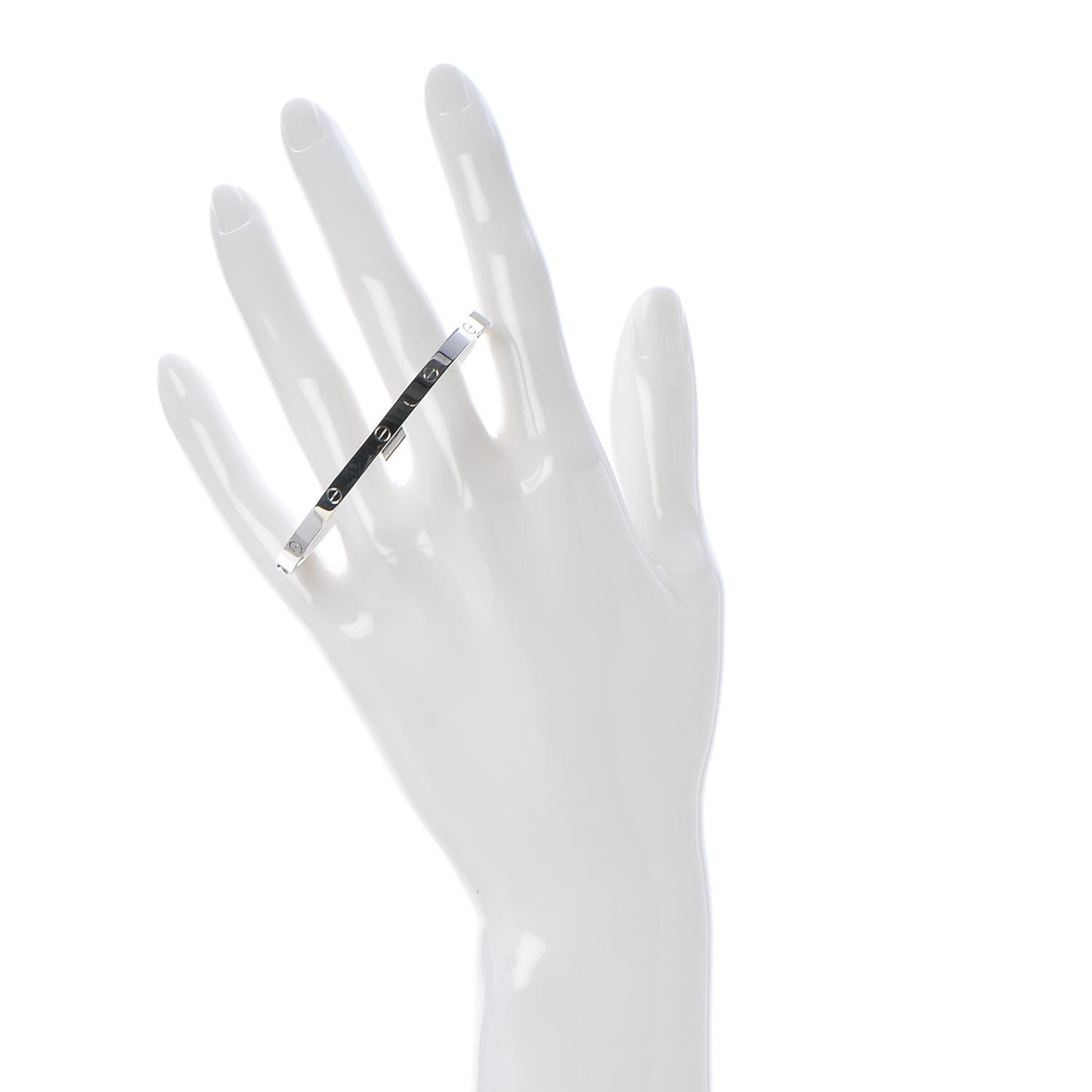 18K White Gold Small LOVE Bracelet 17
