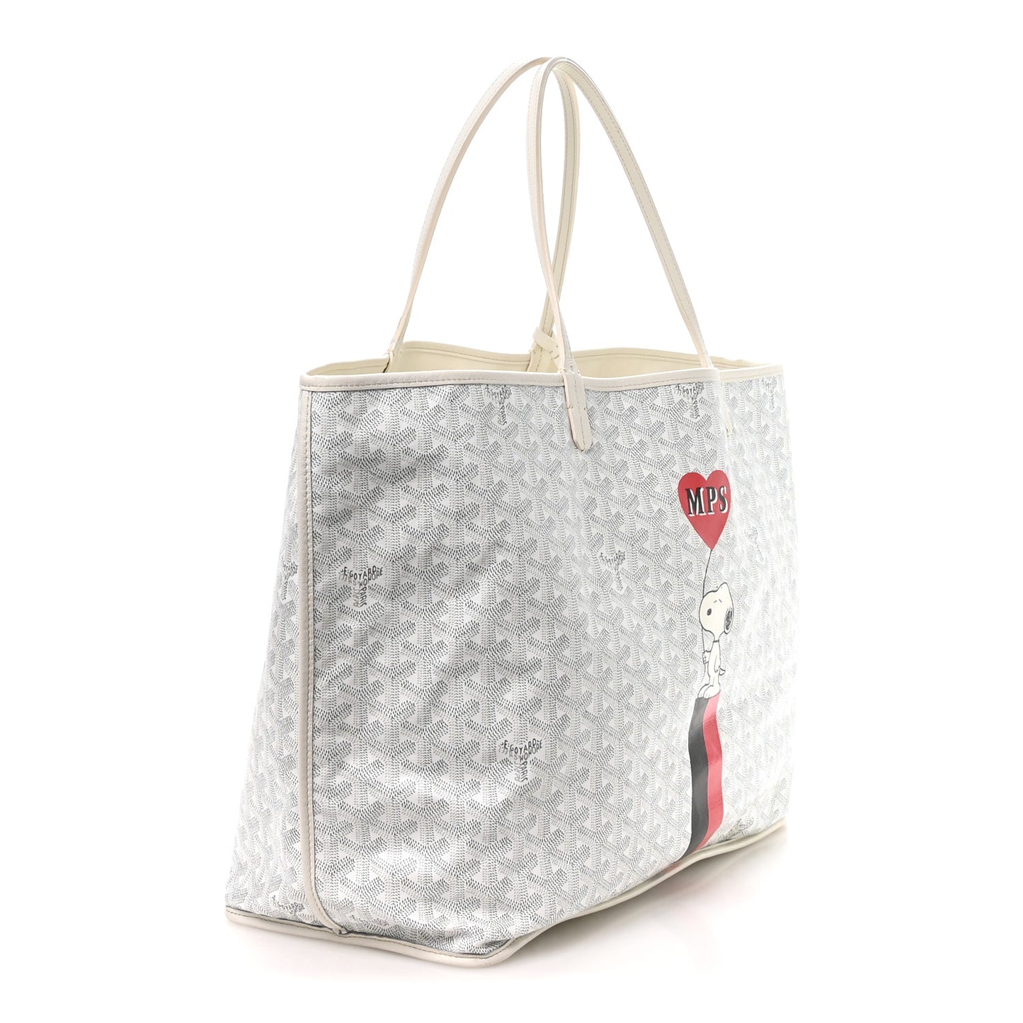 X PEANUTS Goyardine Reversible Anjou GM White