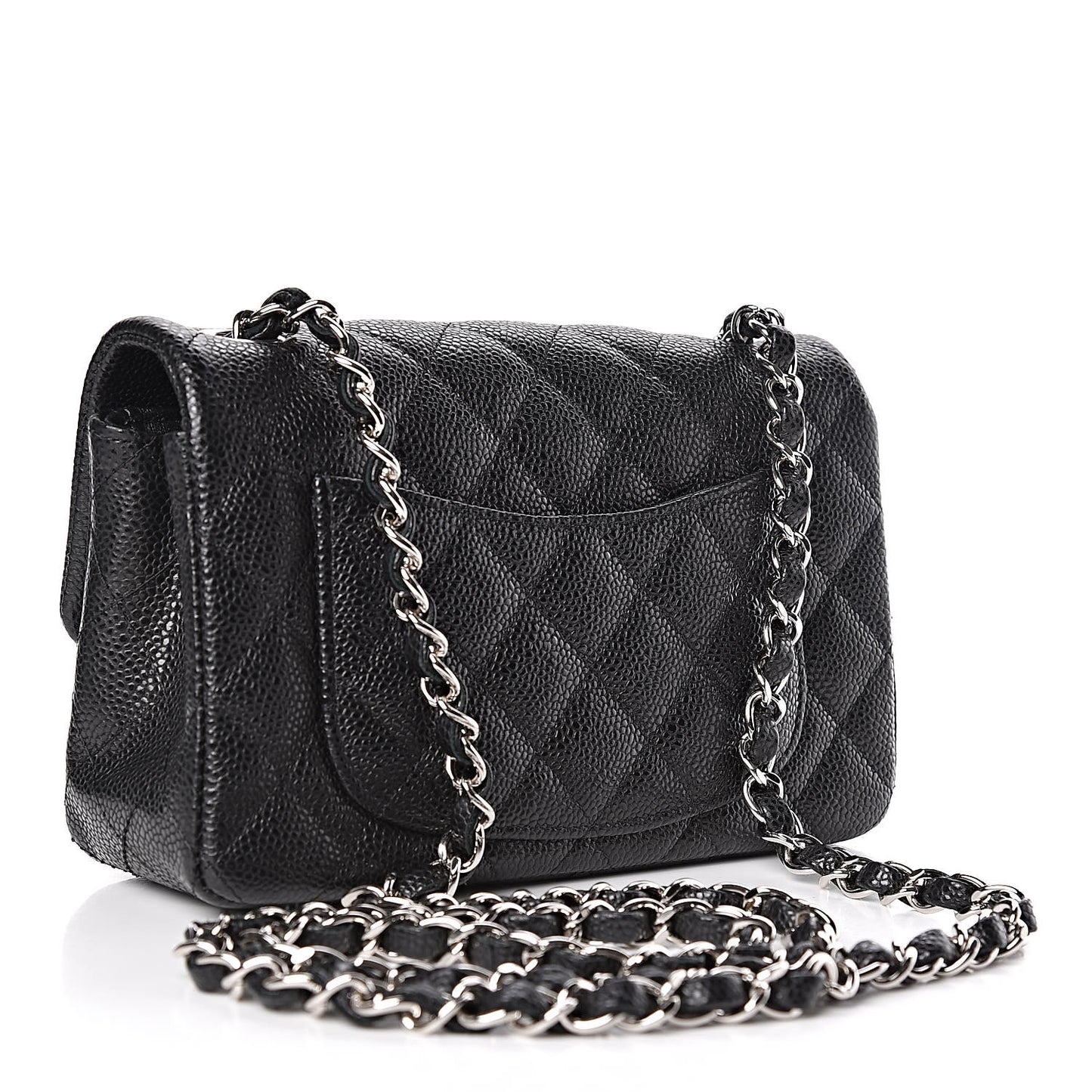 Caviar Quilted Mini Rectangular Flap Black