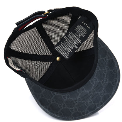 Gucci GG Supreme Monogram Eagle Print Baseball Hat S Black 4 of 4