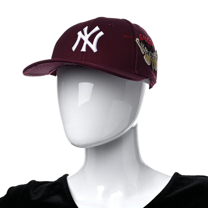Gucci X MLB Cotton NY Yankees Baseball Hat 57-61 Lacquer 3 of 10