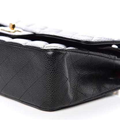Chanel Caviar Quilted Medium Double Flap Black 7 of 12
