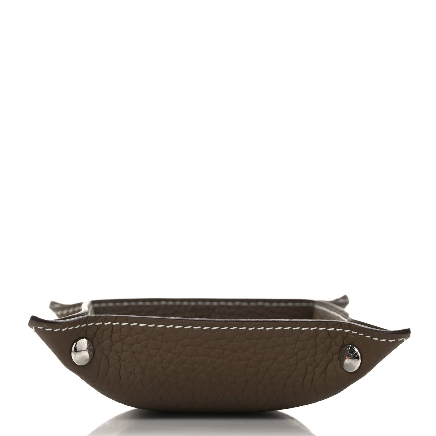 Hermes Taurillon Clemence Mini Mises et Relances Change Tray Etoupe 3 of 5