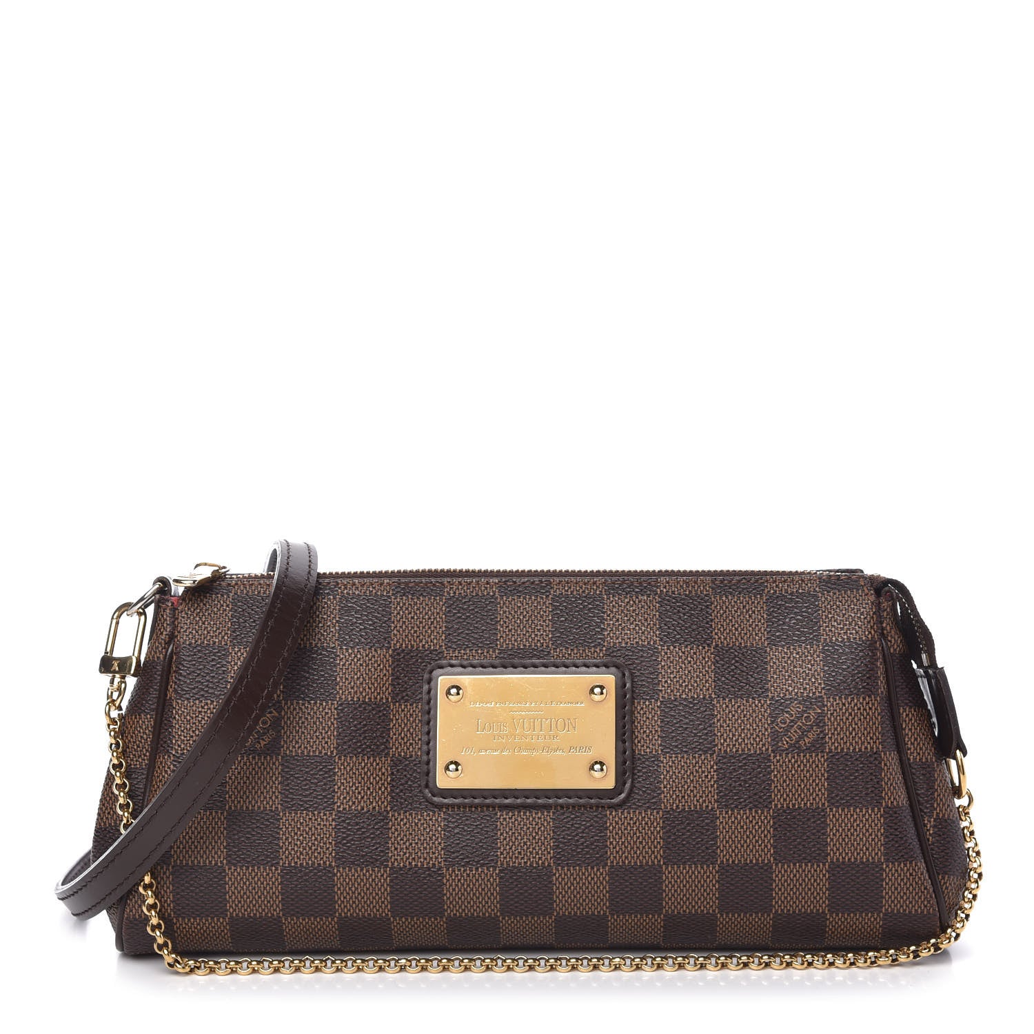 Louis Vuitton Damier Ebene Eva Clutch 1 of 10