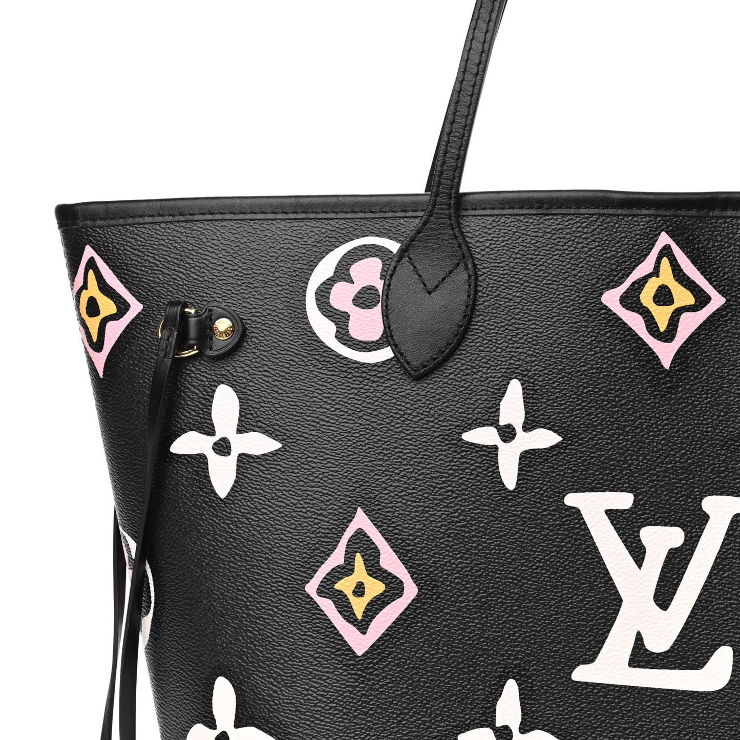 Monogram Giant Wild At Heart Neverfull MM Black