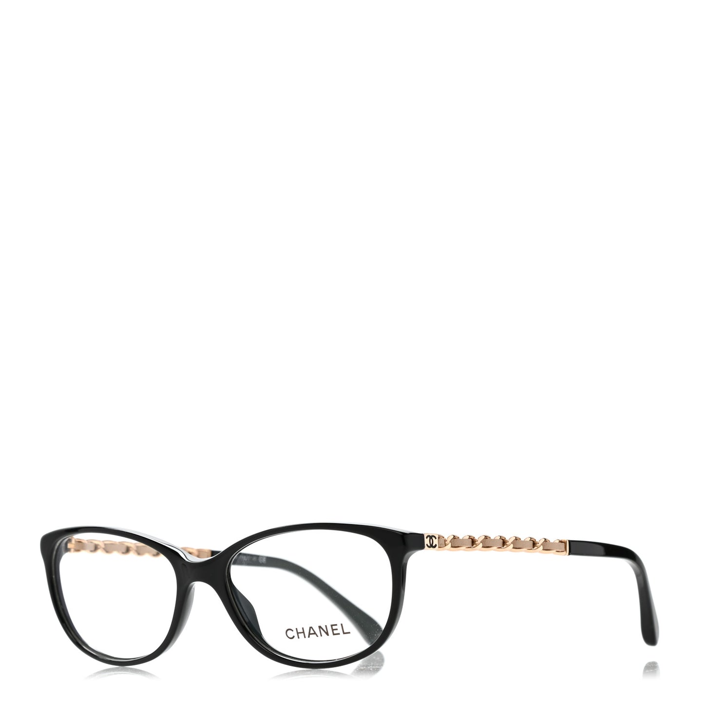 Lambskin Chain Eyeglasses Frames 3221-Q Black