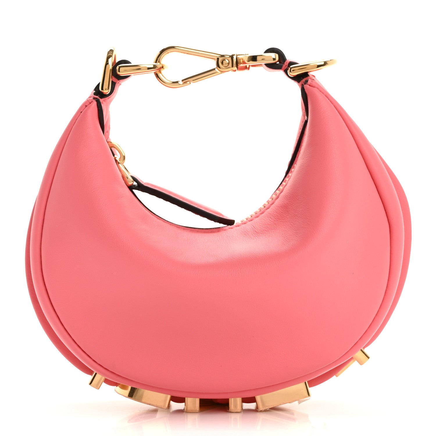 Fendi Vitello Grace New Matte Nano Fendigraphy Hobo Charm Pink Dalia 1 of 10