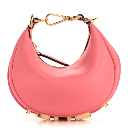 Fendi Vitello Grace New Matte Nano Fendigraphy Hobo Charm Pink Dalia 1 of 10