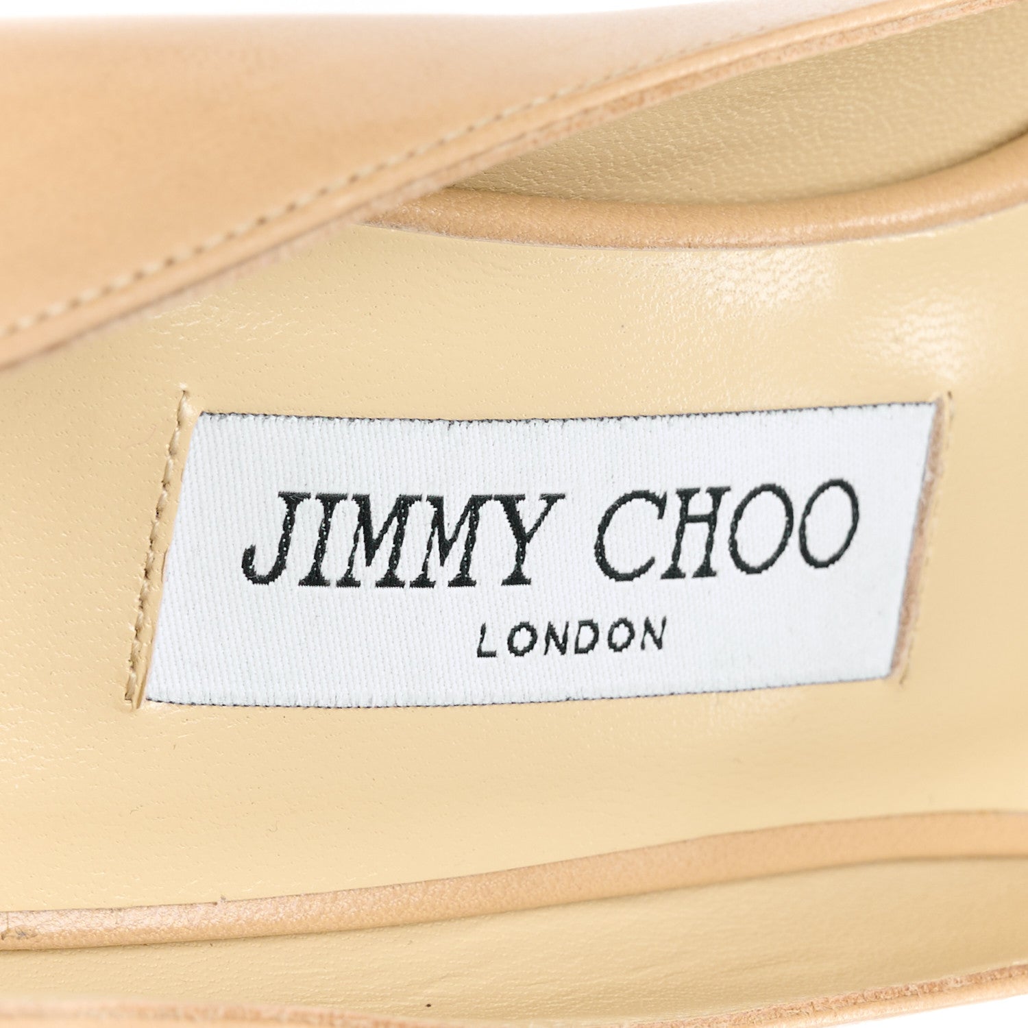 Jimmy Choo Kid Luna 110 Platform Peep Toe Pumps 36.5 Nude 7 of 10