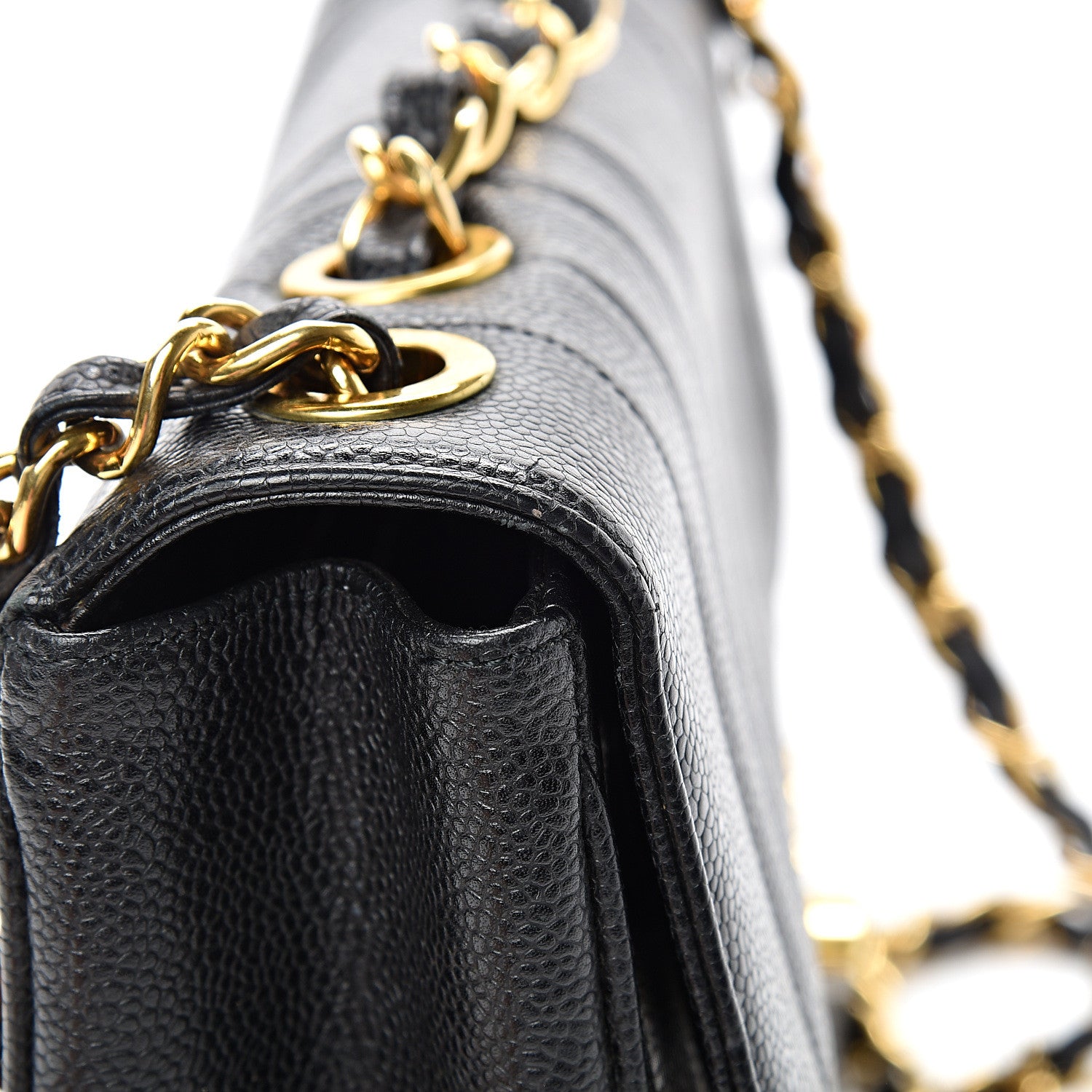 Chanel Caviar Vertical Quilted Jumbo Single Flap Black 19 of 19