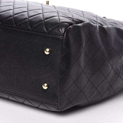 Chanel Lambskin Quilted Large Drawstring Bag Black 9 of 11