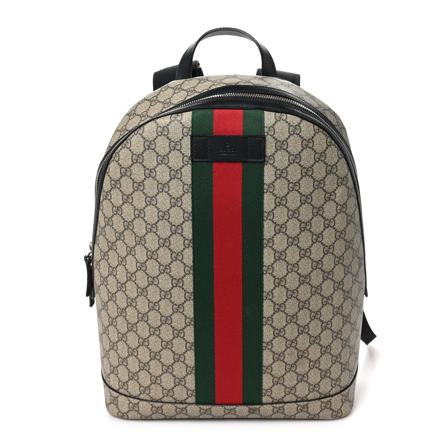 GG Supreme Monogram Web Dome Backpack Black