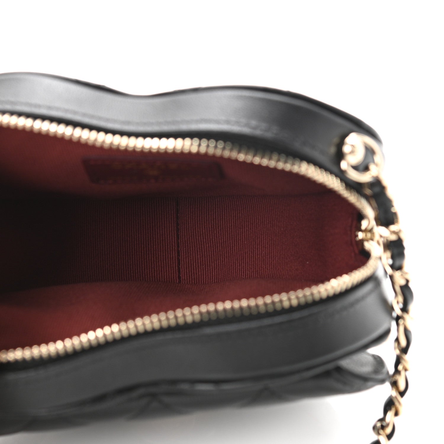 Chanel Lambskin Quilted CC In Love Heart Clutch With Chain Black 5 of 11