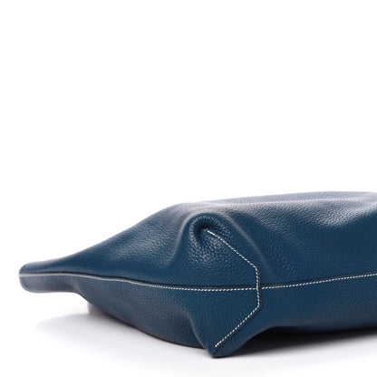 Hermes Taurillon Clemence Double Sens 36 Reversible Tote Ciel Bleu Saphir 13 of 15