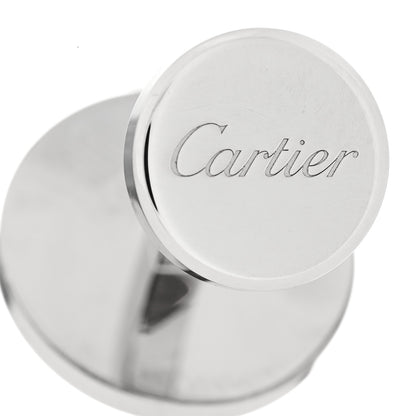 Cartier Sterling Silver Palladium Black Lacquer Panthere Cufflinks 5 of 6