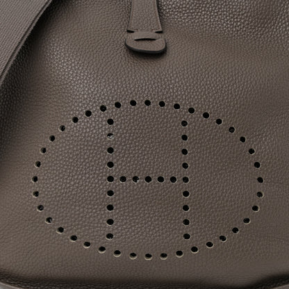 Hermes Taurillon Clemence Evelyne III GM Etain 8 of 11