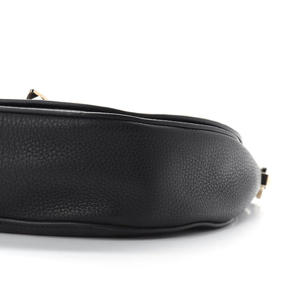 Valentino Garavani Grained Calfskin Rockstud Saddle Bag Black 8 of 8
