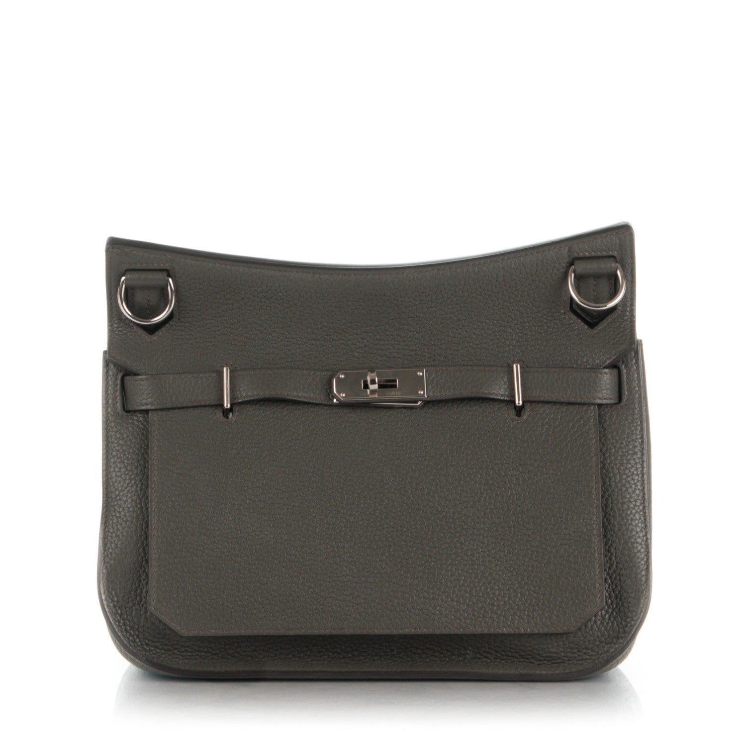 Hermes Taurillon Clemence Jypsiere 28 Vert de Gris 1 of 7